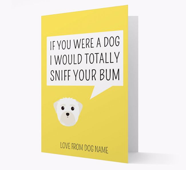 Personalised 'I'd Sniff Your Bum' Card